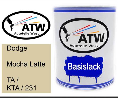 Dodge, Mocha Latte, TA / KTA / 231: 1L Lackdose, von ATW Autoteile West.